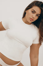 Organic Basics Flex tee white from organic cotton | Sophie Stone
