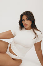 Organic Basics Flex tee white from organic cotton ladies | Sophie Stone