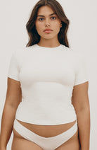 Organic Basics Flex tee white from organic cotton ladies | Sophie Stone