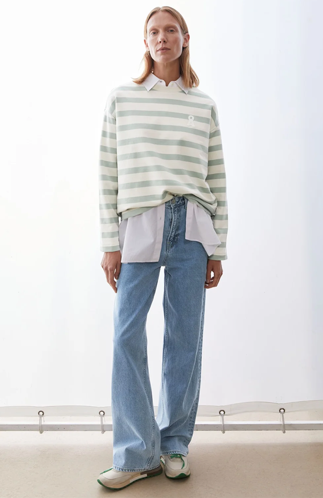 ARMEDANGELS Frankaa bold sweater foam bio katoen dames | Sophie Stone