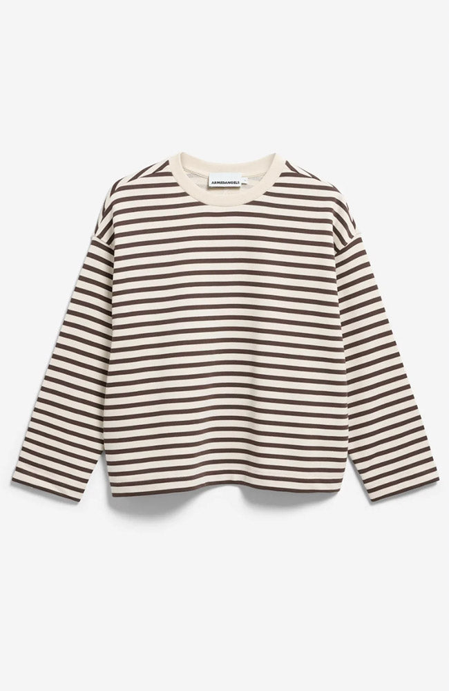 ARMEDANGELS Frankaa sweater claystone 100% GOTS bio katoen vrouw | Sophie Stone