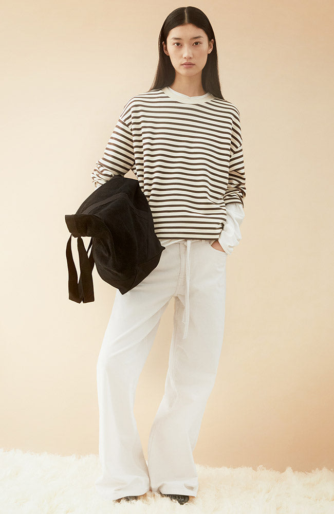 ARMEDANGELS Frankaa sweater claystone 100% GOTS bio katoen dames | Sophie Stone