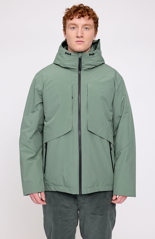 Mazine Functional puffer jacket jade 100% recycled polyester for men | Sophie Stone