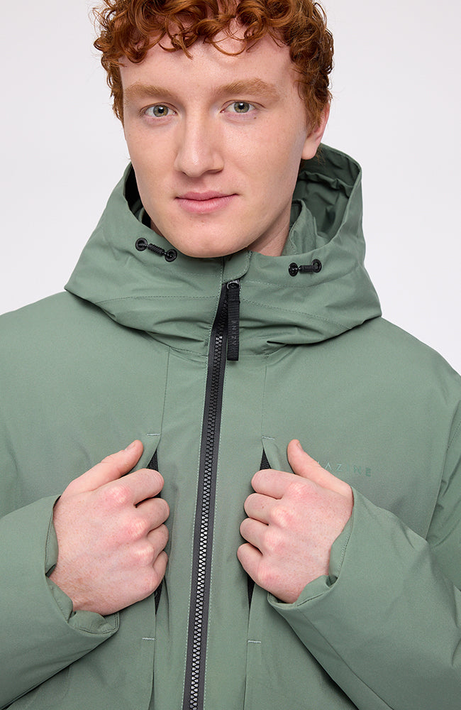 Mazine Functional puffer jacket jade 100% GRS for men | Sophie Stone