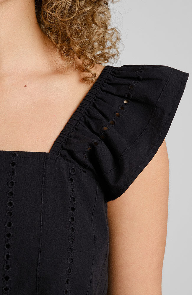 Dedicated Furusund Schiffli top black | Sophie Stone