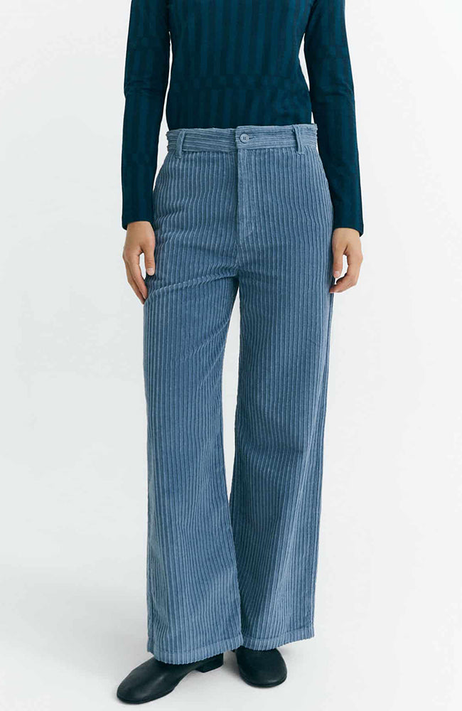 Thinking MU Karina Fusselhose blau aus Bio-Baumwolle für Frauen | Sophie Stone