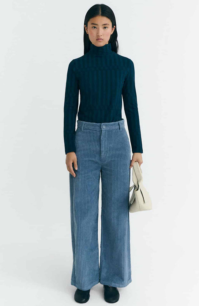 Thinking MU Karina Fusselhose blau aus Bio-Baumwolle | Sophie Stone