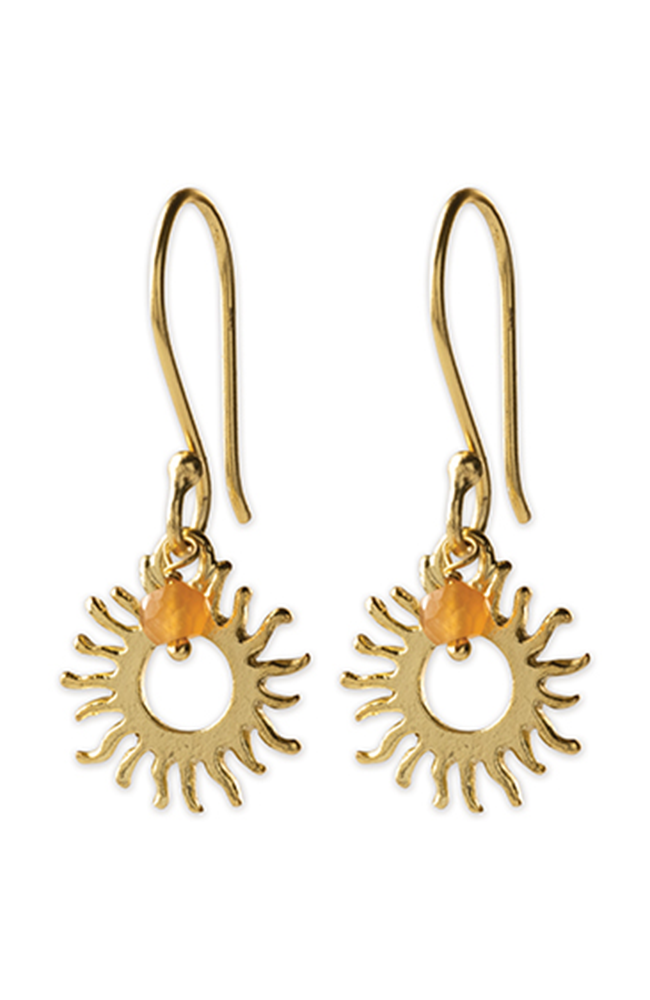 A Beautiful Story Generous oorbellen carneool zon messing dames | Sophie Stone