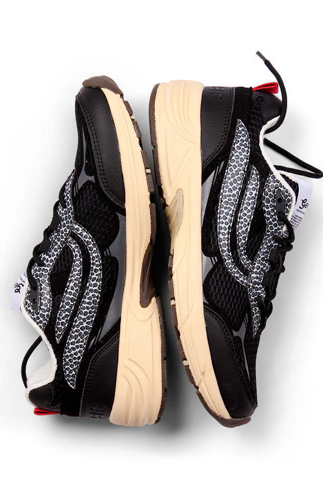 Genesis G-Eco`99 Embo sneaker black gray leo vegan leather women | Sophie Stone