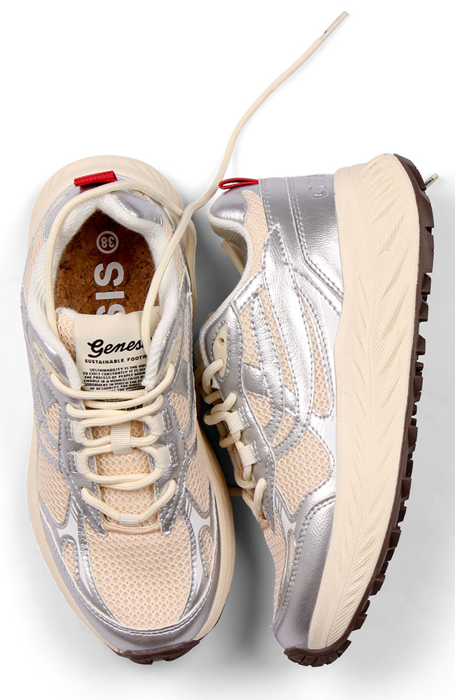 Genesis G-Eco`99 Bulky silver beige vegan leather women's | Sophie Stone