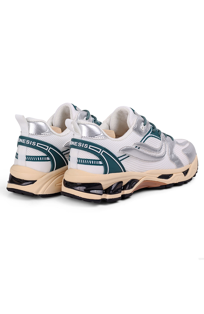 Genesis G-Ultra Rec Rub sneaker Silver White Petrol vegan leather unisex | Sophie Stone