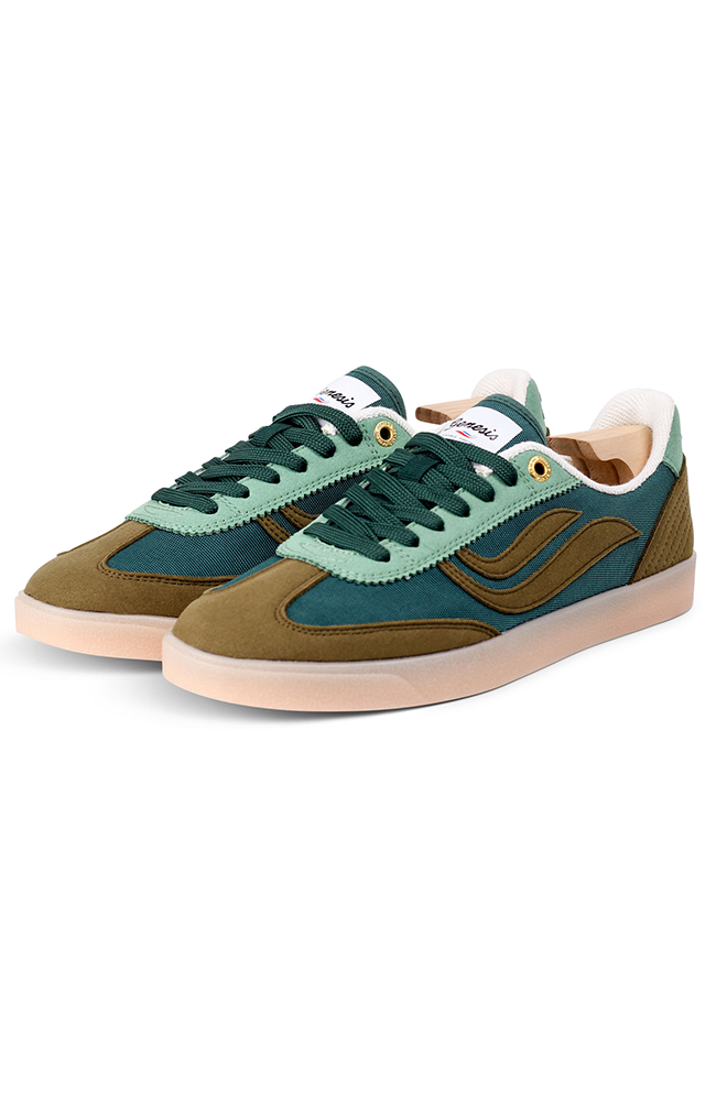 Genesis G-Volley mesh sneaker amber green petrol vegan women | Sophie Stone
