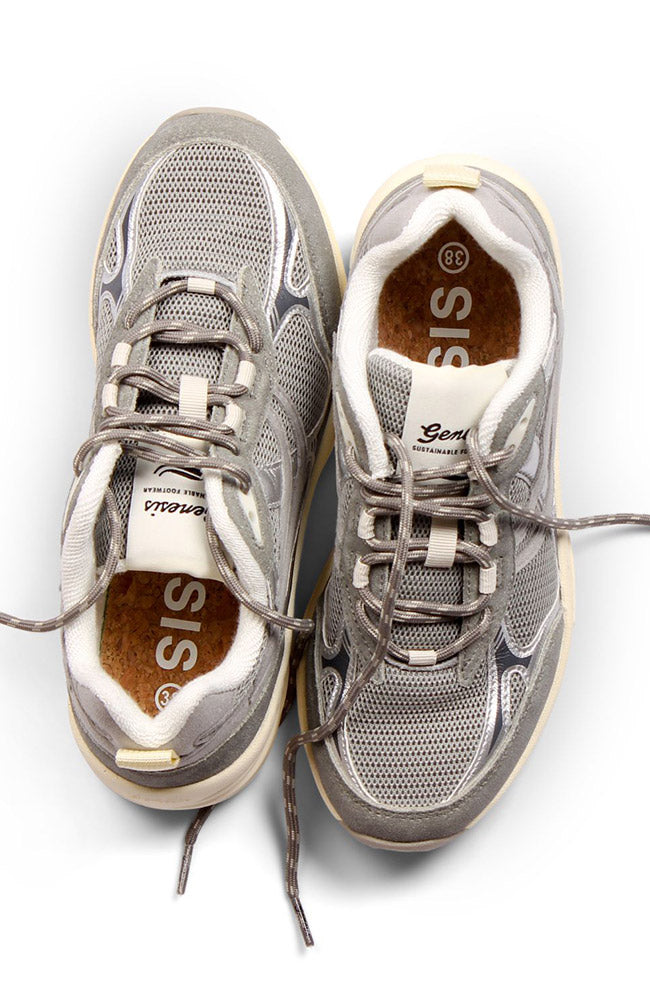 G-Eco`99 grey bottom sneaker Grey Silver nepleer dames | Sophie Stone