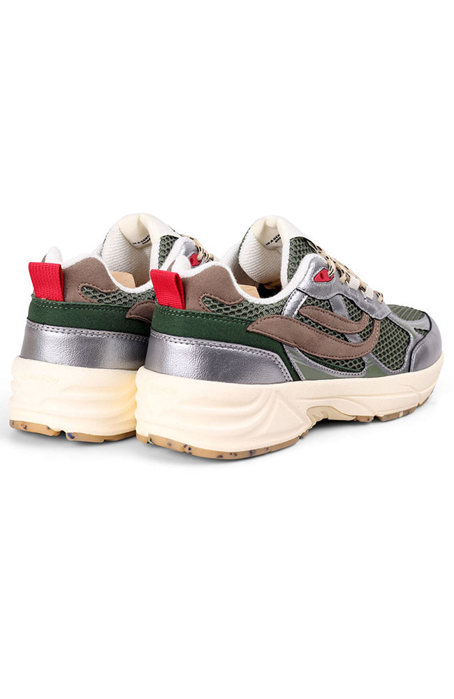 Genesis G-eco 99 spotted sole sneaker groen zilver vegan leer vrouwen | Sophie Stone
