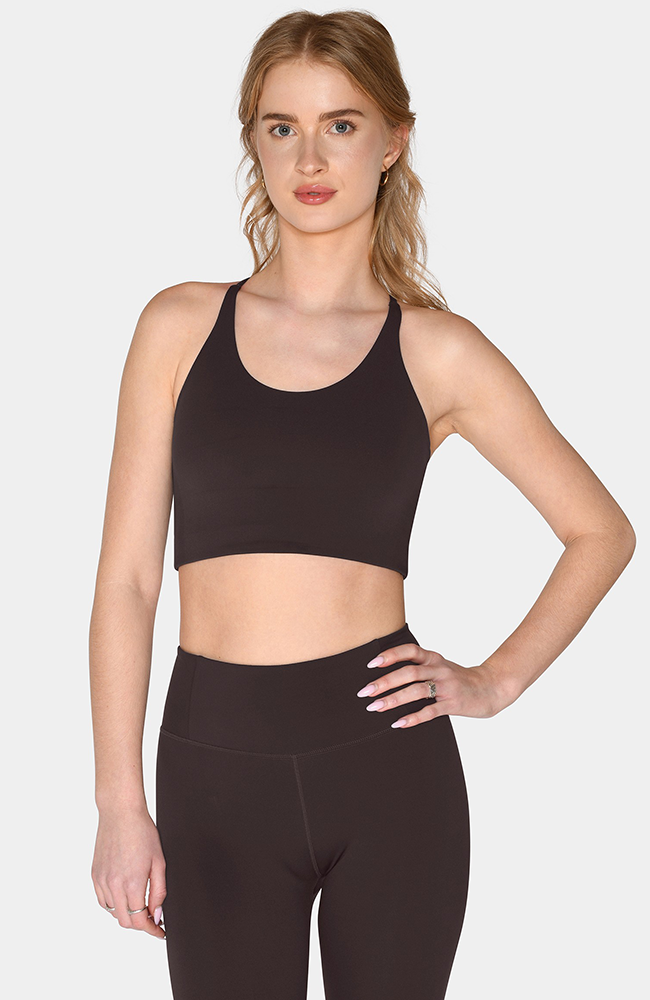 Girlfriend Collective Float cleo sports bra brown rRPET ladies | Sophie Stone
