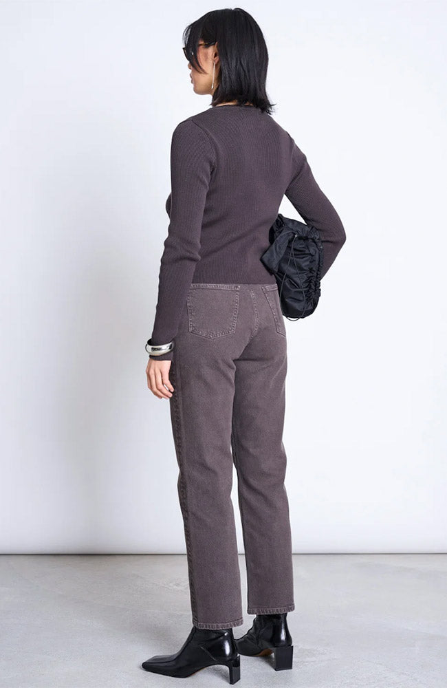 JAN N JUNE Glimt vest bruin van 100% biologisch katoen vrouw | Sophie Stone