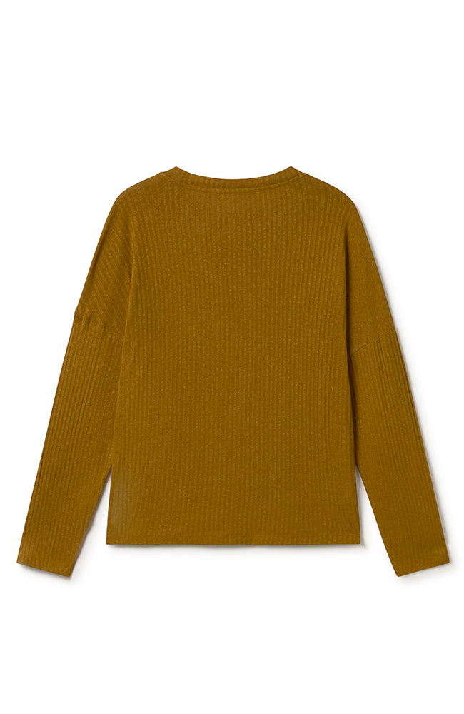 TWOTHIRDS Countess sweater bronze brown from ECOVERO and linen woman | Sophie Stone, among others
