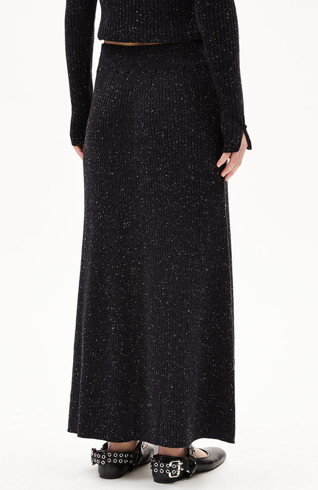 ARMEDANGELS Hanaa tweed rok zwart van bio katoen & bio wol dames | Sophie Stone