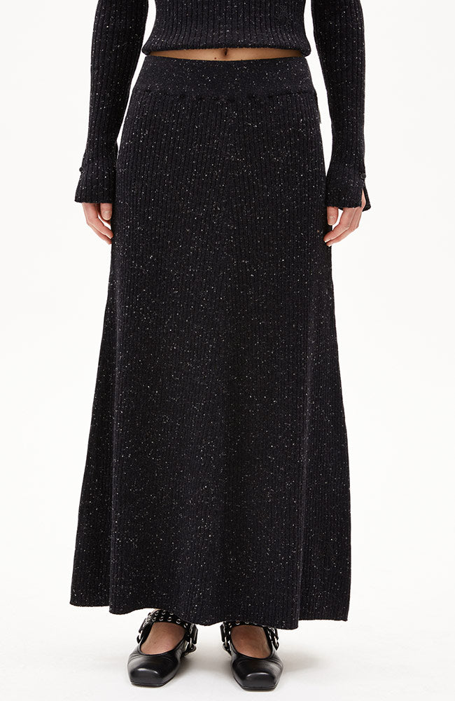 ARMEDANGELS Hanaa tweed rok zwart van bio katoen & bio wol vrouw | Sophie Stone