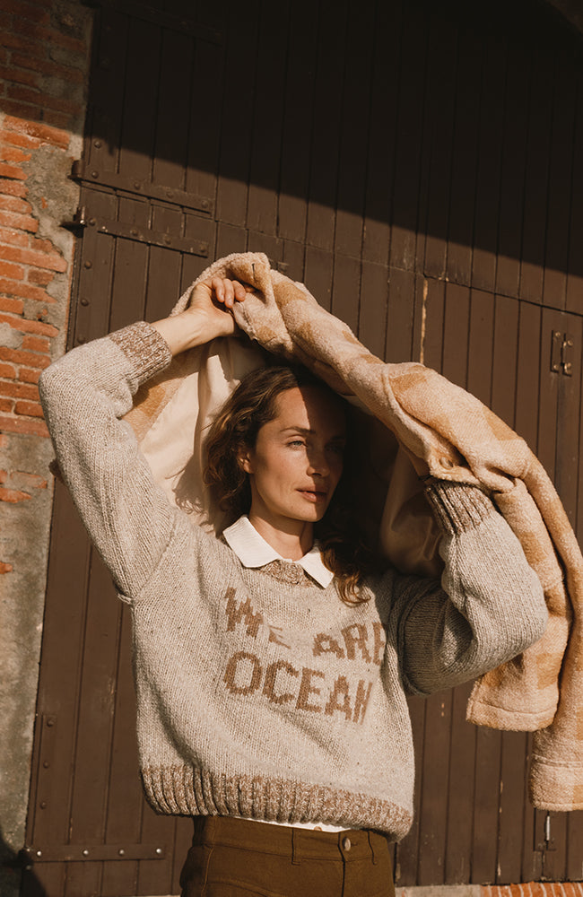 TWOTHIRDS Hoben jas mosterd check van o.a. bio katoen voor dames | Sophie Stone