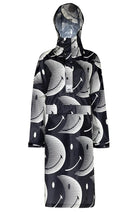 Rainkiss unisex half moon smiley rain poncho black | Sophie Stone