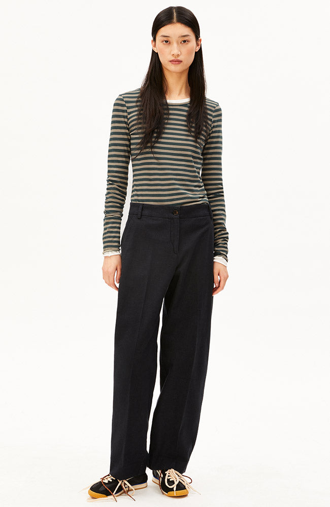 ARMEDANGELS Barrel broek dark steel black van 98% biologisch katoen dames | Sophie Stone