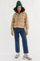 TWOTHIRDS Hoben jas mustard check van o.a. bio katoen voor dames | Sophie Stone