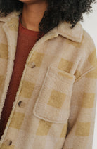 TWOTHIRDS Hoben jas mustard check van o.a. bio katoen voor vrouwen | Sophie Stone