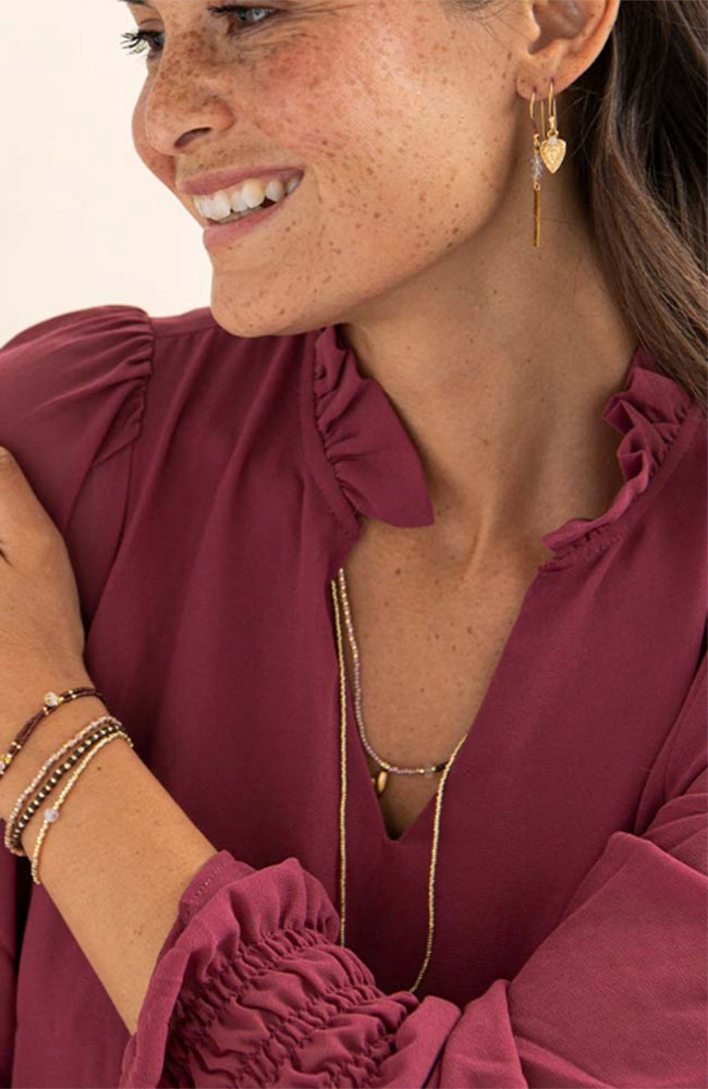 Eine schöne Geschichte Ehrenarmband Rosenquarz Frau | Sophie Stone