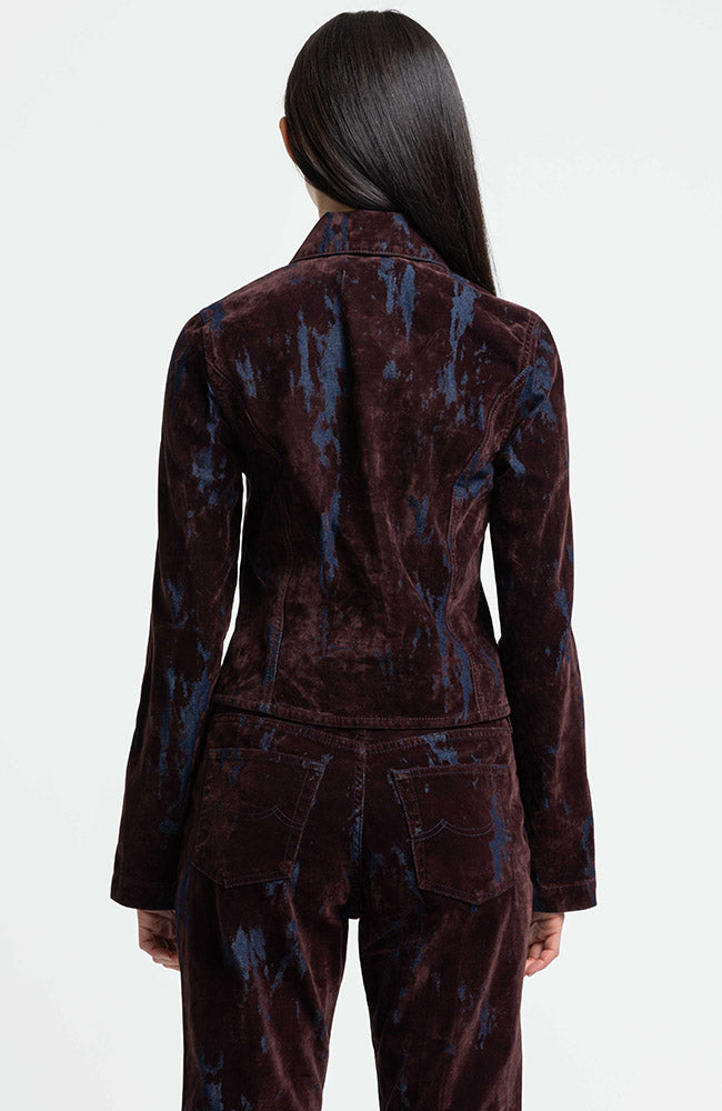 Kings of Indigo Iwashiro jasje fudge flock 100% biologisch katoen voor dames | Sophie Stone
