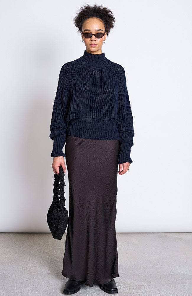 JAN N JUNE „Ola“-Pullover, blau, aus 100 % Bio-Baumwolle (GOTS) für Damen | Sophie Stone