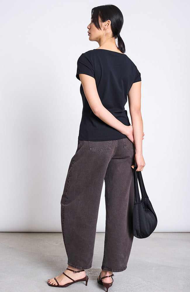 JAN 'N JUNE Faya barrel jeans mud van 99% biologisch katoen voor dames | Sophie Stone