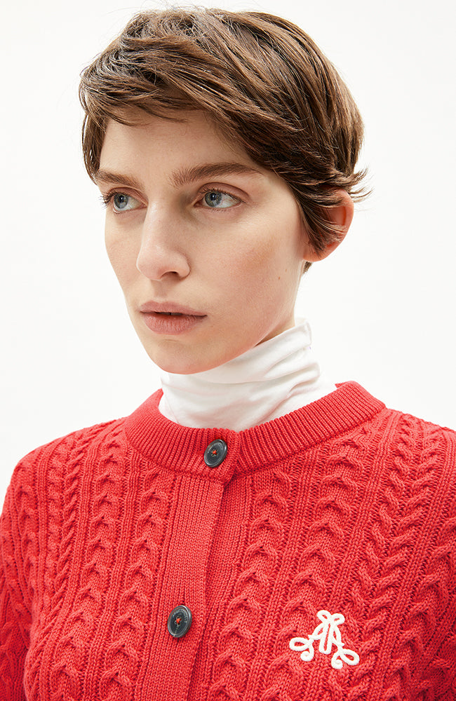 ARMEDANGELS Juliaanas vest rood bio katoen vrouw | Sophie Stone