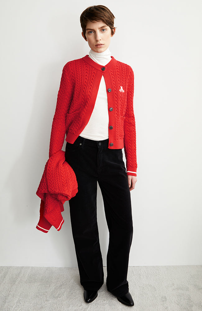 ARMEDANGELS Juliaanas vest rood biologisch katoen vrouw | Sophie Stone