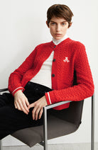 ARMEDANGELS Juliaanas cardigan red organic cotton ladies | Sophie Stone