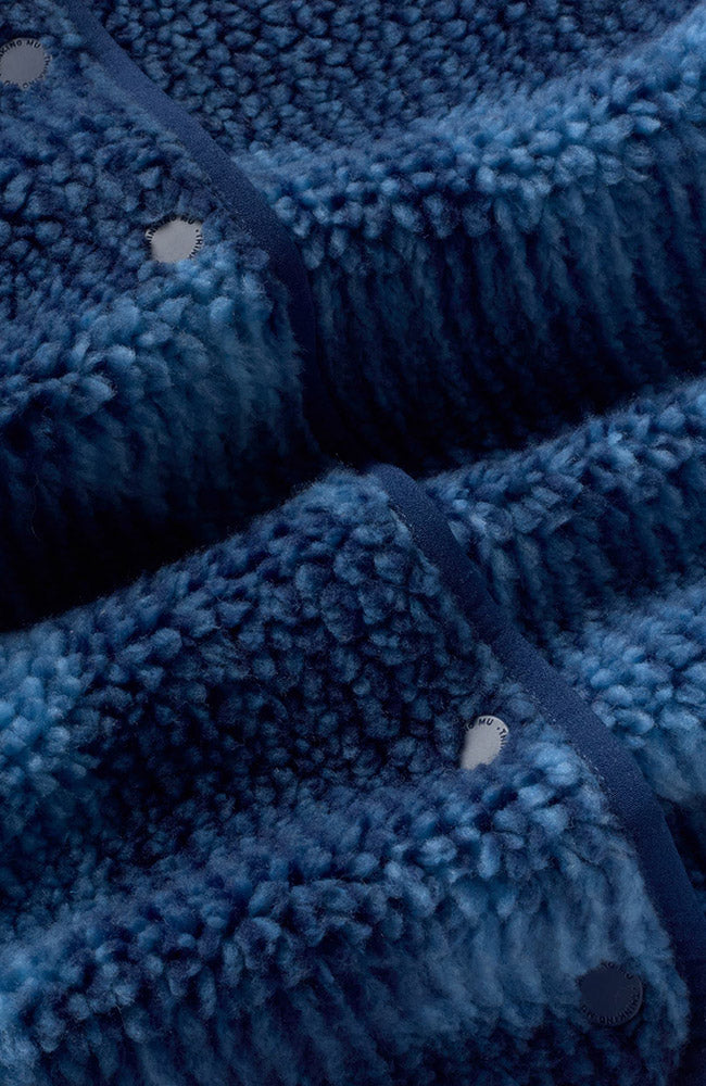 Thinking MU Jay jacquard bodywarmer blauw 100% gerecycled polyester (GRS) vrouwen | Sophie Stone
