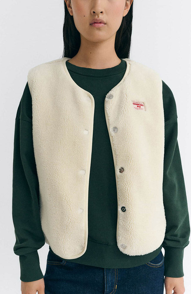 Thinking MU Ivory jay bodywarmer gerecycled polyester vrouwen | Sophie Stone