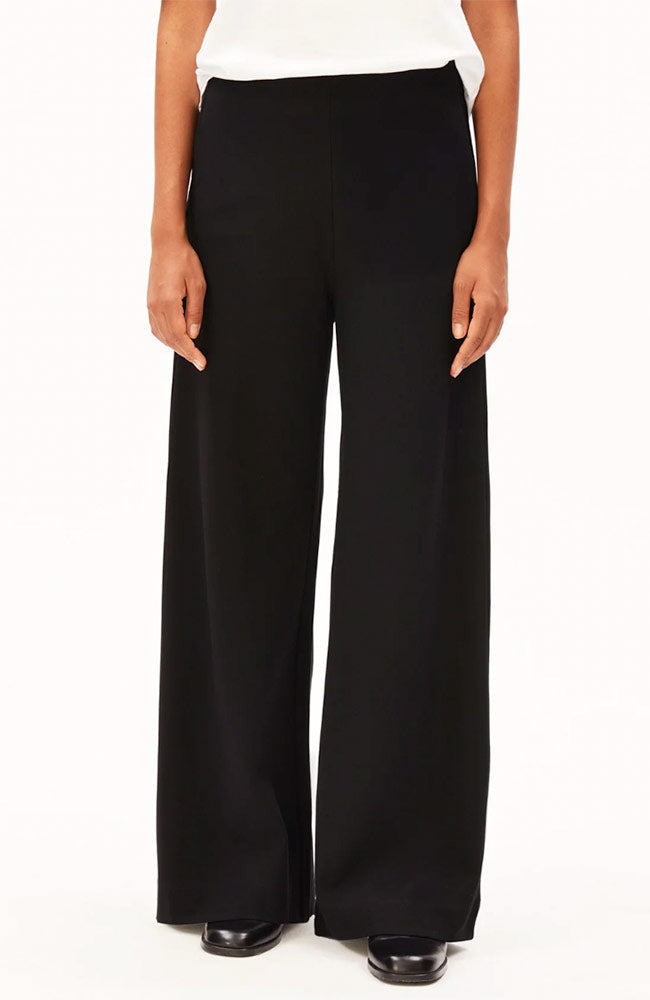 ARMEDANGELS Jersey-Hose mit weitem Bein, schwarz, aus ECOVERO, für Damen | Sophie Stone