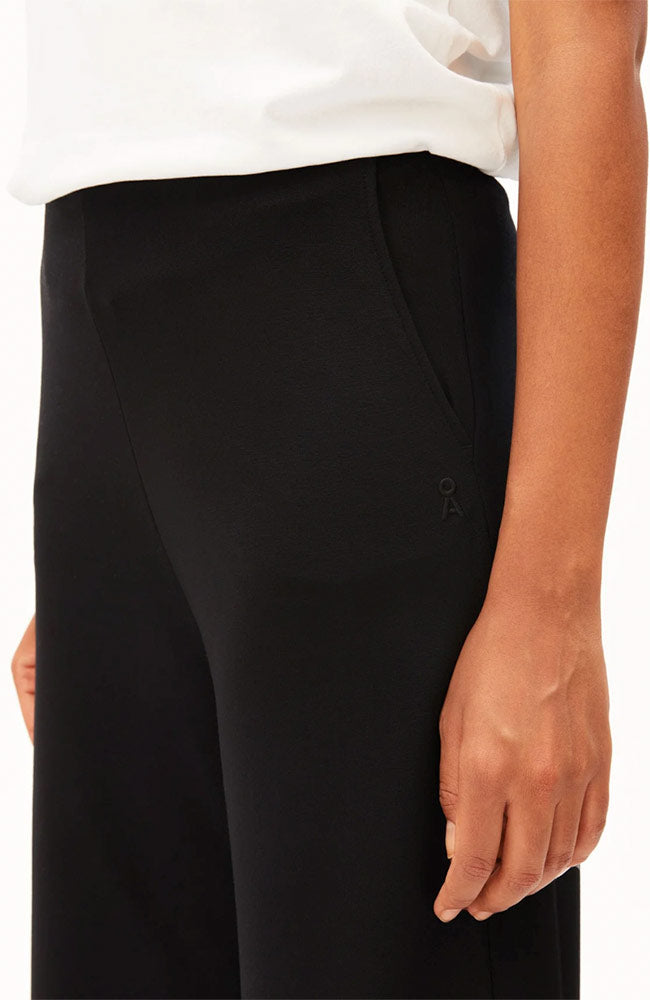 ARMEDANGELS Jersey-Hose mit weitem Bein, schwarz, aus ECOVERO, für Damen | Sophie Stone
