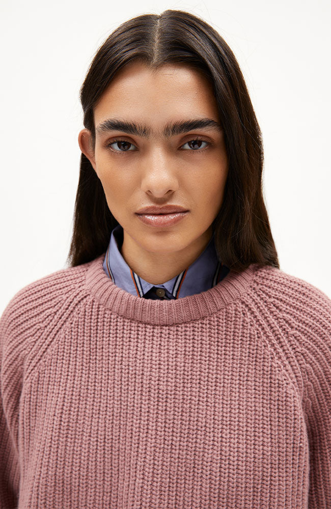 ARMEDANGELS Kaagi sweater light berry from a.o. organic cotton for women | Sophie Stone