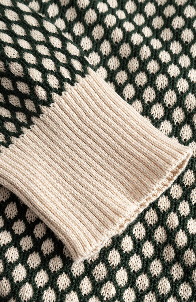 Dedicated Kanan vest bubble knit groen GOTS 100% biologisch katoen vrouw | Sophie Stone
