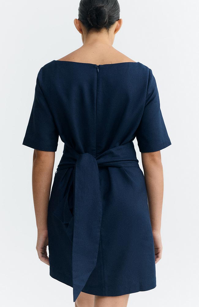 Thinking MU Kieran Dress, Blue, Organic Cotton, Women's | Sophie Stone