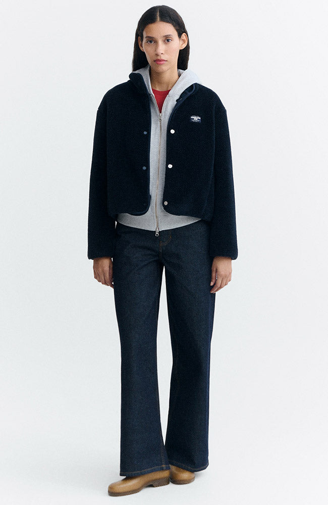 Thinking MU Kourteny jacket navy van 100% gerecycled polyester (GRS) vrouw | Sophie Stone