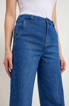 Lanius Marlene high-waist jeans mid blue van bio katoen | Sophie Stone