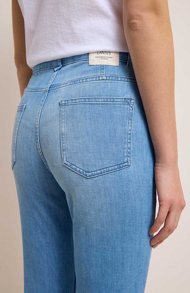 Lanius Flared high-waist jeans light blue van bio katoen | Sophie Stone