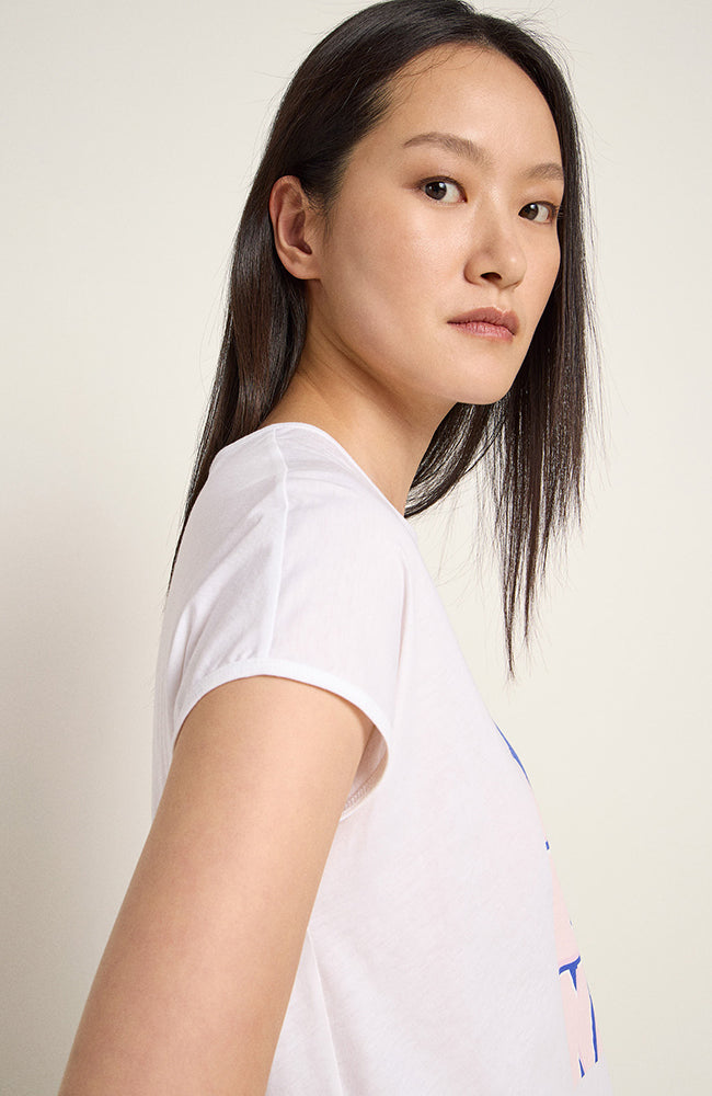 Lanius Eté t-shirt in organic cotton white for women | Sophie Stone