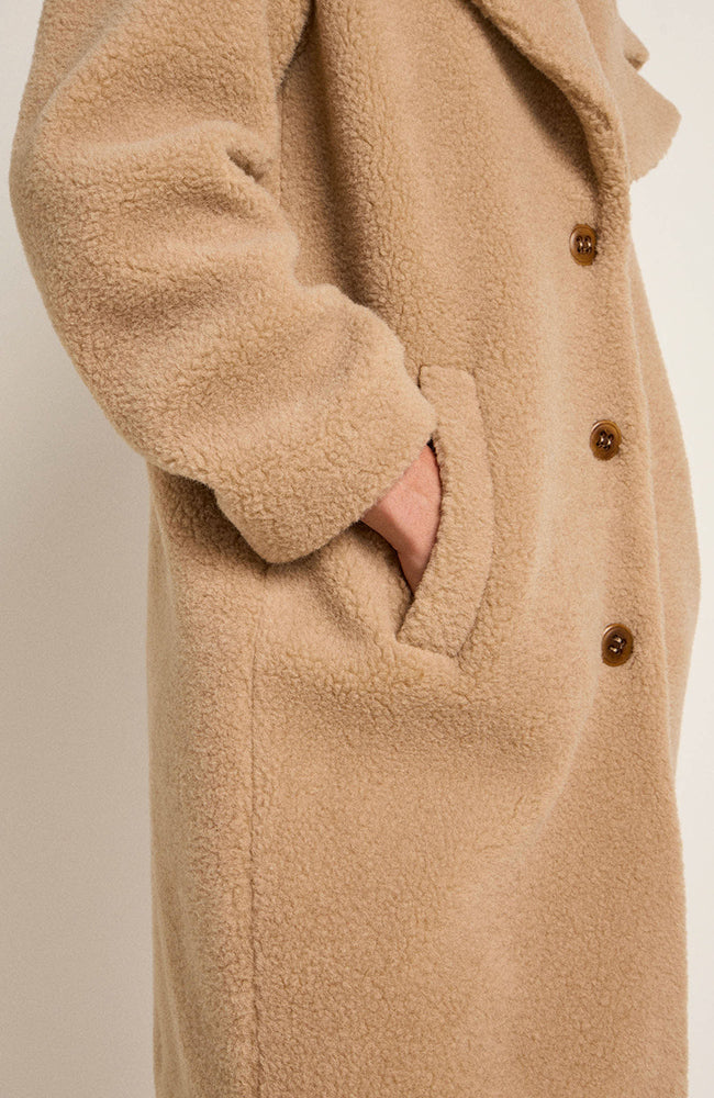 Lanius Teddy coat in beige for women | Sophie Stone