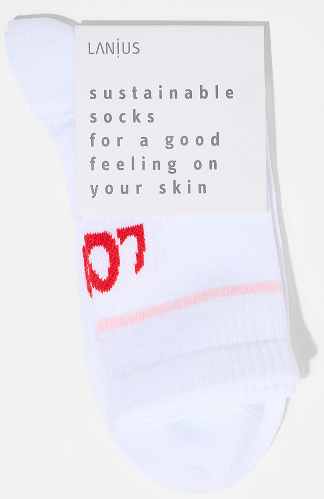 Lanius sokken LOVE wit van biologisch katoen voor vrouwen | Sophie Stone