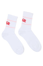 Lanius sokken LOVE wit van biologisch katoen voor dames | Sophie Stone