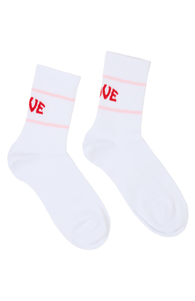 Lanius sokken LOVE wit van biologisch katoen voor dames | Sophie Stone